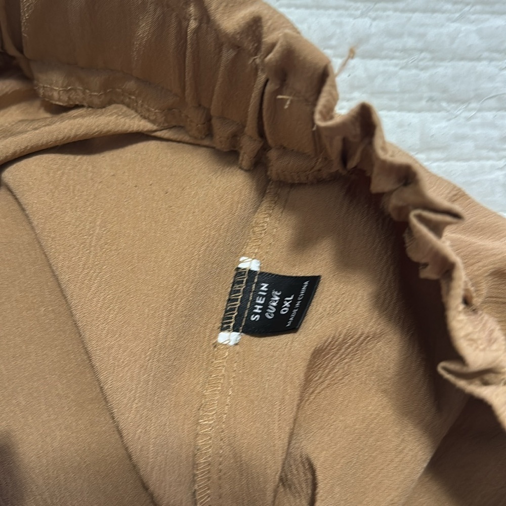 TAN A-Line Midi Skirt for Casual Wear - Picture 3 of 5